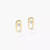 [LUCKY LOVE]Move Uno Diamond Stud Earrings