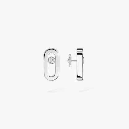 [LUCKY LOVE]Move Uno Diamond Stud Earrings