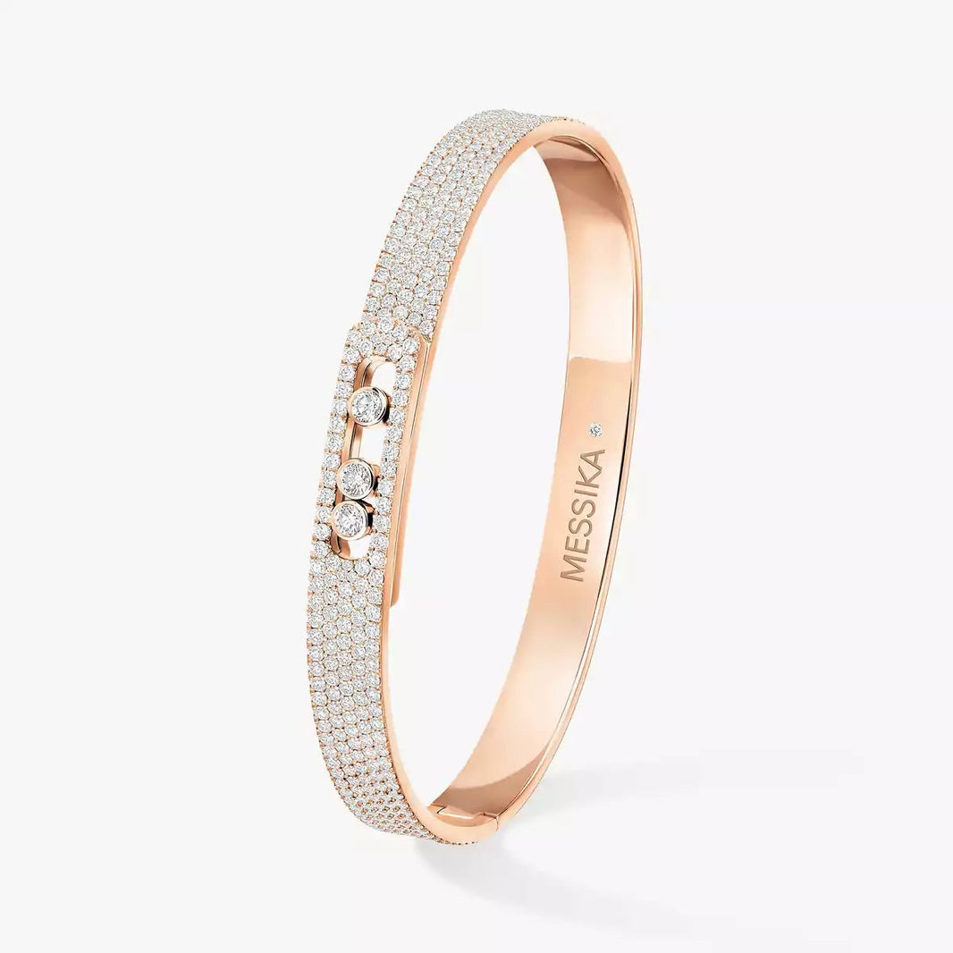 [LUCKY LOVE]Move Noa Full Pavé Diamond Bangle Bracelet