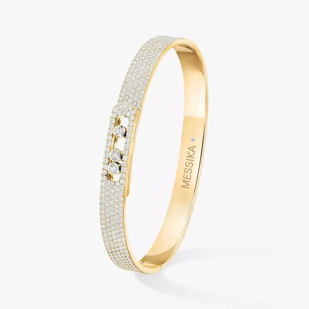 [LUCKY LOVE]Move Noa Full Pavé Diamond Bangle Bracelet