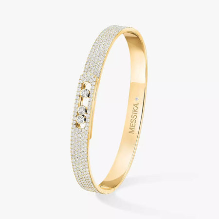 [LUCKY LOVE]Move Noa Full Pavé Diamond Bangle Bracelet
