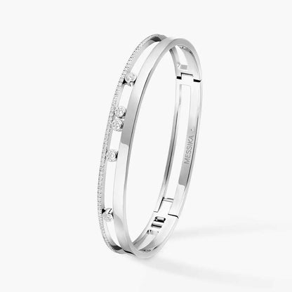 [LUCKY LOVE]Move Romane Diamond Bangle Bracelet