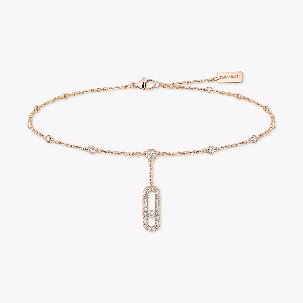 [LUCKY LOVE] Move Uno pavé ankle bracelet