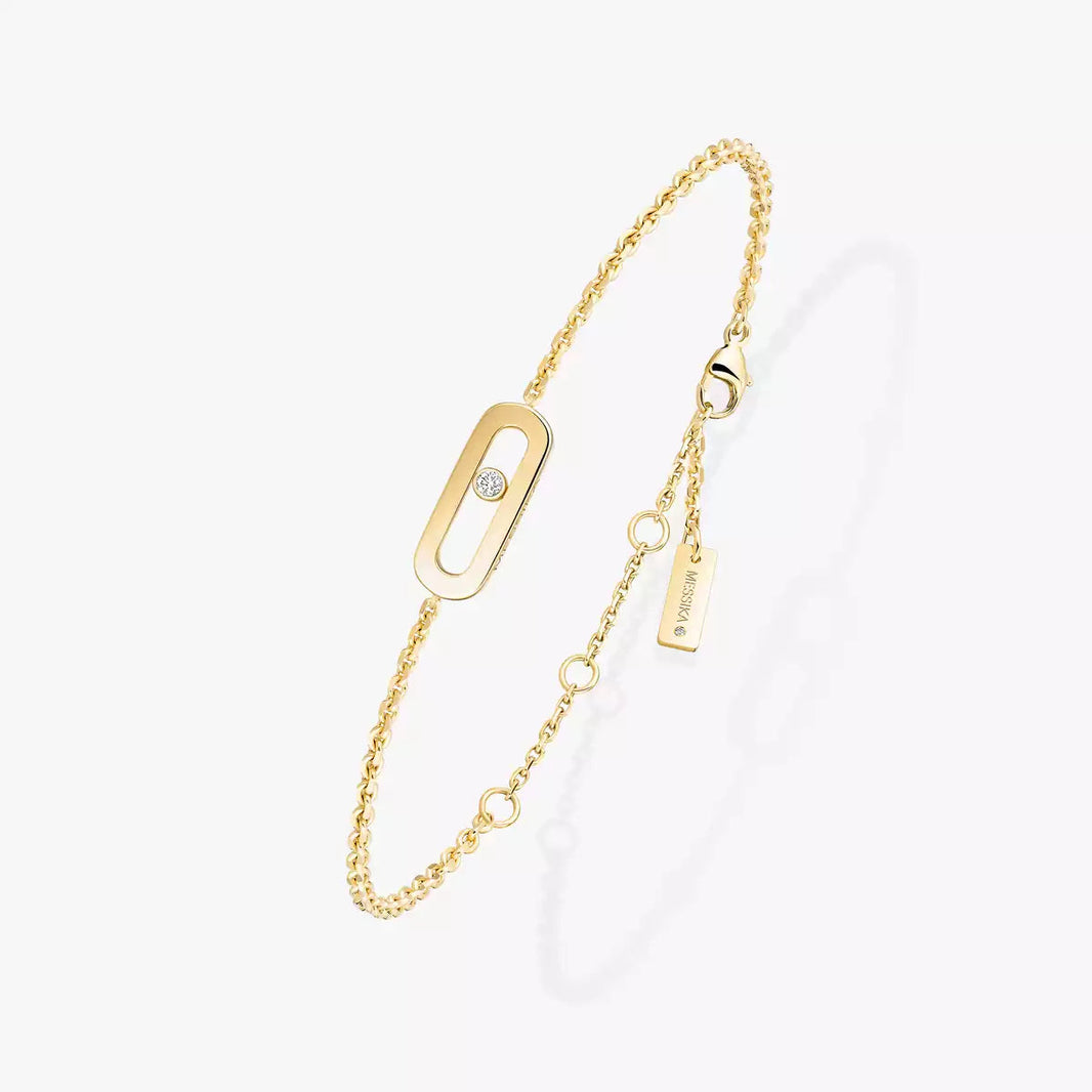 [LUCKY LOVE]Move Uno Diamond Bracelet