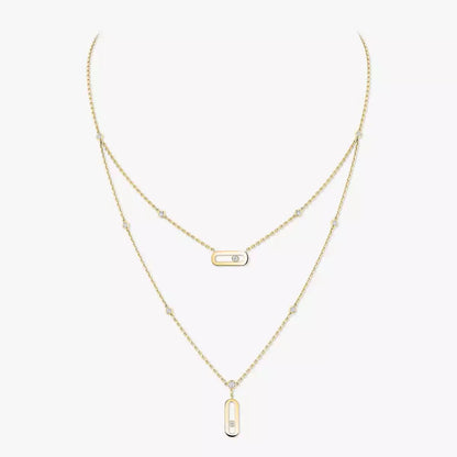[LUCKY LOVE] Move Uno Diamond Necklace