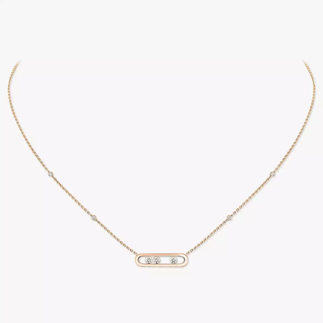 [LUCKY LOVE] Baby Move Gold Diamond Necklace