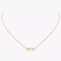 [LUCKY LOVE] Baby Move Gold Diamond Necklace