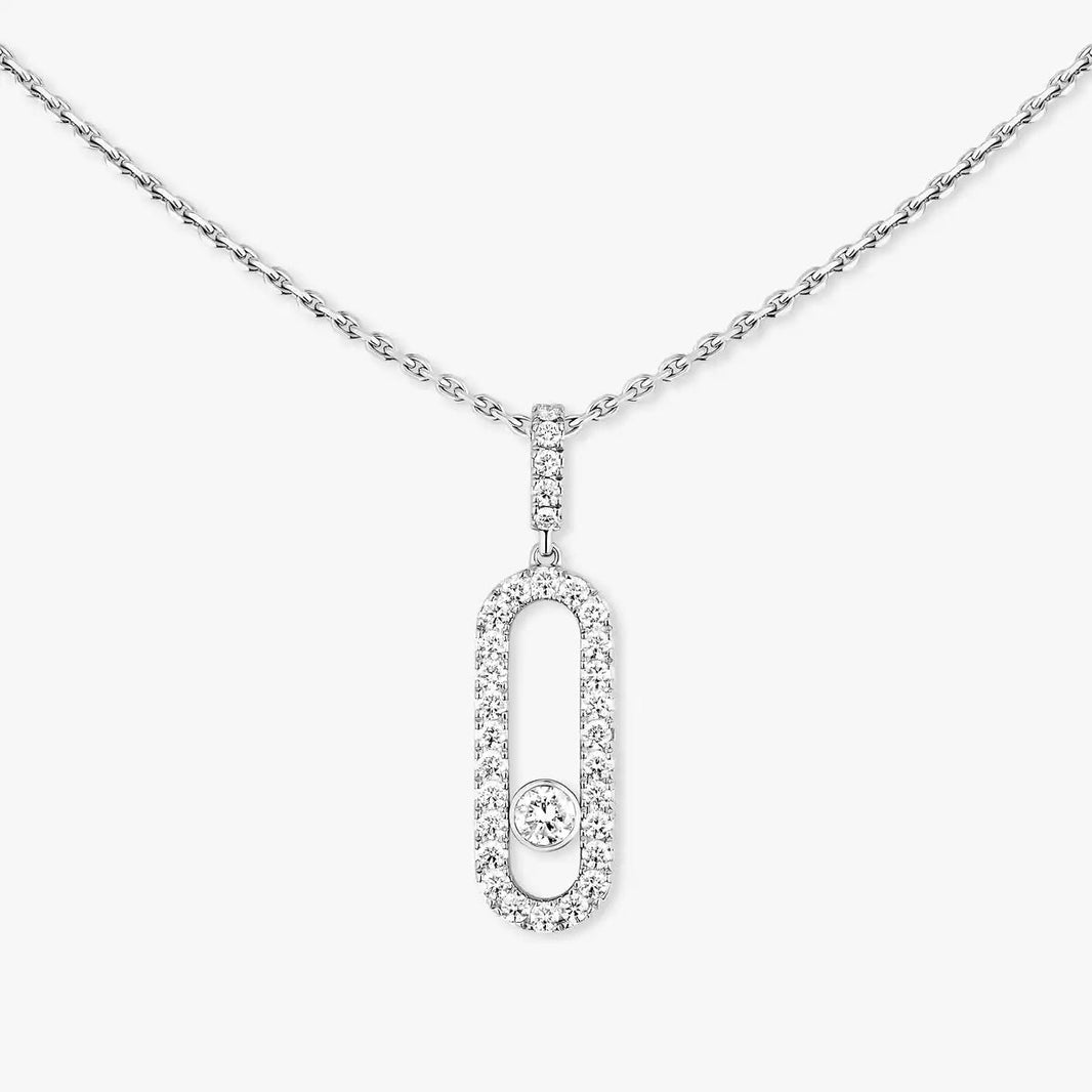 [LUCKY LOVE]Move Uno Diamond Necklace in Rose Gold