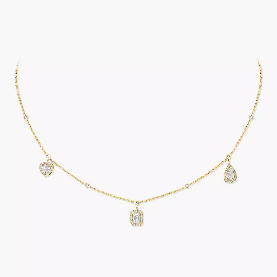 [LUCKY LOVE]My Twin Diamond Necklace in Silver