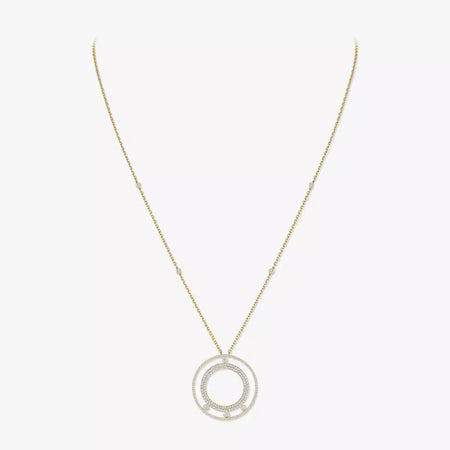 [LUCKY LOVE]Move Romane Long Pave_-Set Diamond Necklace