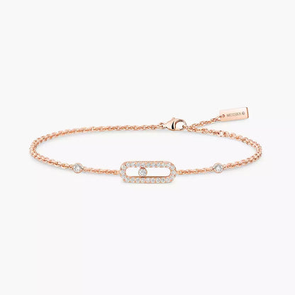 [LUCKY LOVE]Move Uno Diamond Bracelet