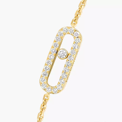 [LUCKY LOVE]Move Uno Diamond Bracelet