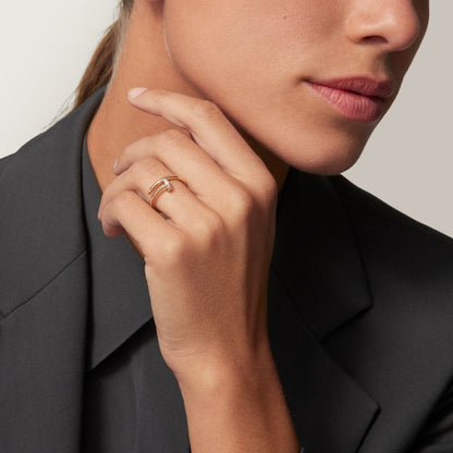 [LUCKY LOVE]JUSTE 1.8MM HALF DIAMOND RING