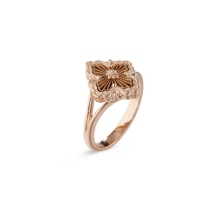 [LUCKY LOVE]OPERA TULLE  RING WITH  ENAMEL BACKGROUND