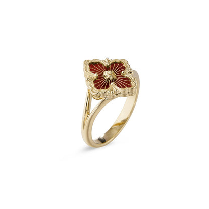 [LUCKY LOVE]OPERA TULLE  RING WITH  ENAMEL BACKGROUND
