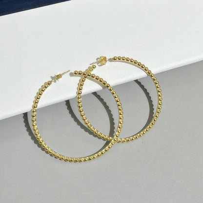 [LUCKY LOVE] SMOOTH BEAD STUD EARRINGS