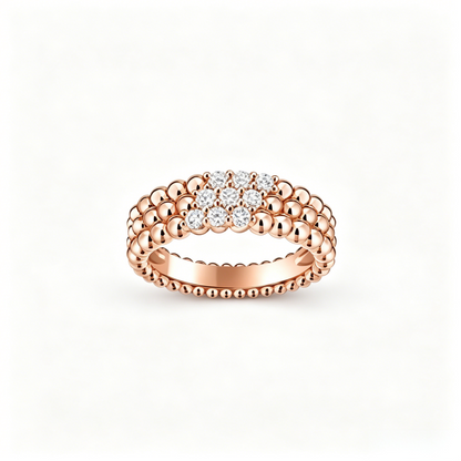 [LUCKY LOVE] THREE-ROW DIAMOND RING