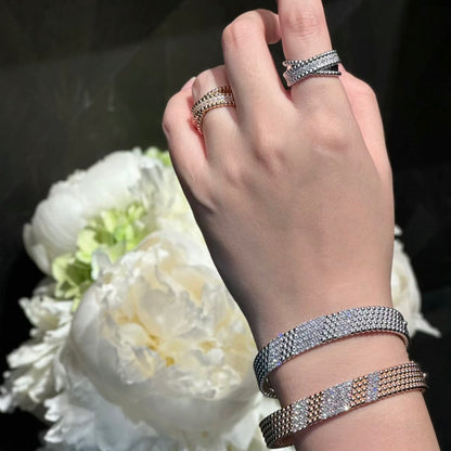 [LUCKY LOVE]  FIVE-ROW DIAMOND BRACELET