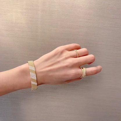 [LUCKY LOVE]  FIVE-ROW DIAMOND BRACELET