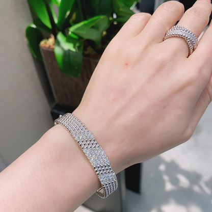 [LUCKY LOVE]  FIVE-ROW DIAMOND BRACELET