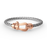 [LUCKY LOVE]FORCE LARGE HORSESHOE NO DIAMOND BRACELET ROSE GOLD