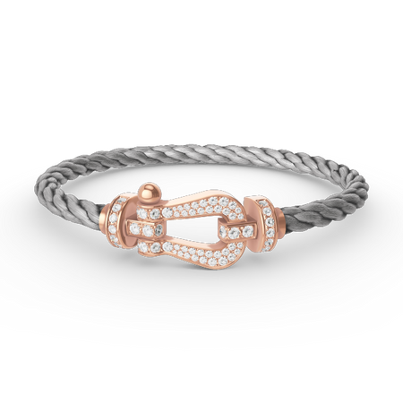 [LUCKY LOVE]FORCE LARGE HORSESHOE FULL DIAMOND BRACELET ROSE GOLD