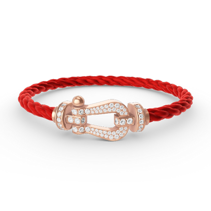 [LUCKY LOVE]FORCE LARGE HORSESHOE FULL DIAMOND BRACELET ROSE GOLD