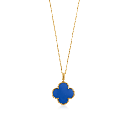 [LUCKY LOVE]CLOVER 25MM NECKLACE TURQUOISE ROSE GOLD