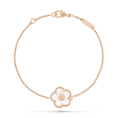 [LUCKY LOVE]LUCKY WHITE MOP PLUM BLOSSOM  BRACELET