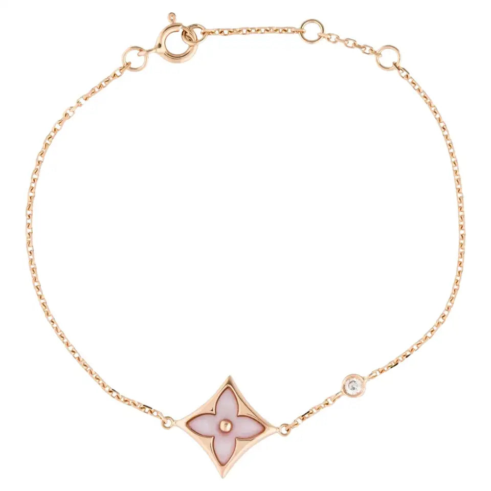 [LUCKY LOVE]STAR 1 DIAMOND PINK GOLD BRACELET