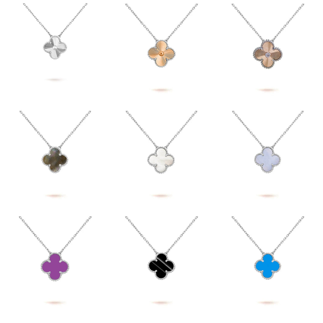 [LUCKY LOVE]CLOVER 15MM NECKLACE SILVER COLLECTION