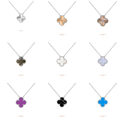 [LUCKY LOVE]CLOVER 15MM NECKLACE SILVER COLLECTION