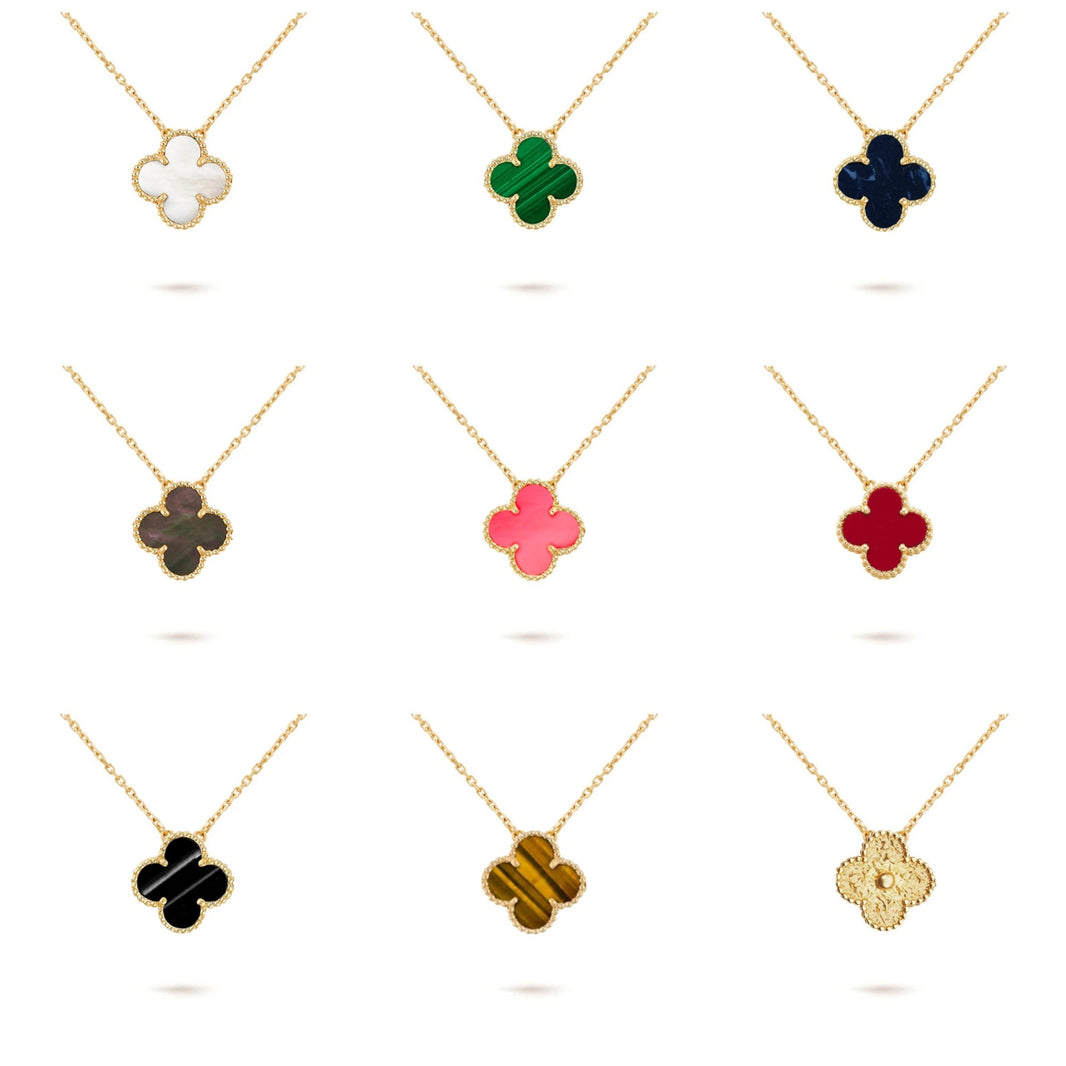 [LUCKY LOVE]CLOVER 15MM SINGLE FLOWER NECKLACE COLLECTION