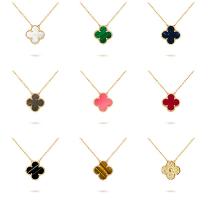 [LUCKY LOVE]CLOVER 15MM SINGLE FLOWER NECKLACE COLLECTION