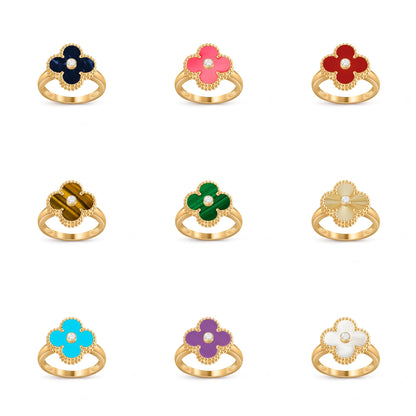 [LUCKY LOVE]CLOVER DIAMOND RING GOLD COLLECTION