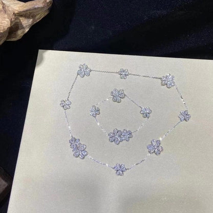 [LUCKY LOVE]FRIVOLE SILVER 5 FLOWERS BRACELET