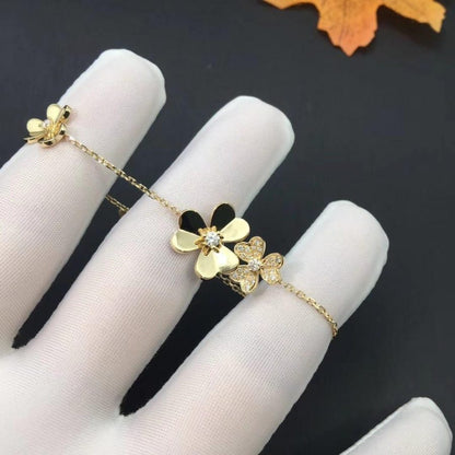[LUCKY LOVE]FRIVOLE GOLD 5 FLOWERS BRACELET