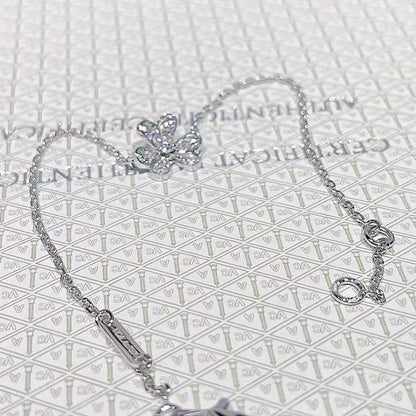 [LUCKY LOVE]FRIVOLE SILVER FLOWER DIAMOND BRACELET