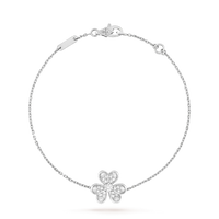 [LUCKY LOVE]FRIVOLE SILVER FLOWER DIAMOND BRACELET