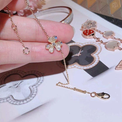 [LUCKY LOVE]FRIVOLE GOLD FLOWER DIAMOND BRACELET