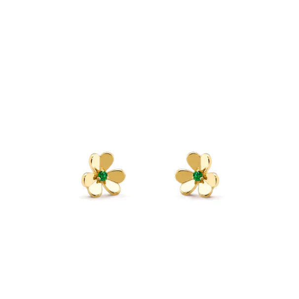 [LUCKY LOVE]FRIVOLE  FLOWER MALACHITE EARRINGS