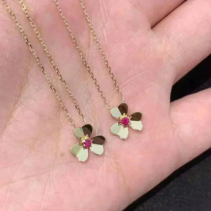 [LUCKY LOVE]FRIVOLE GOLD FLOWER NECKLACE