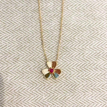 [LUCKY LOVE]FRIVOLE GOLD FLOWER NECKLACE