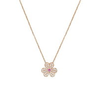 [LUCKY LOVE]FRIVOLE ROSE GOLD FLOWER DIAMOND NECKLACE