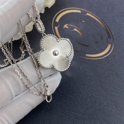 [LUCKY LOVE]CLOVER 25MM SILVER BIG CLOVER NECKLACE