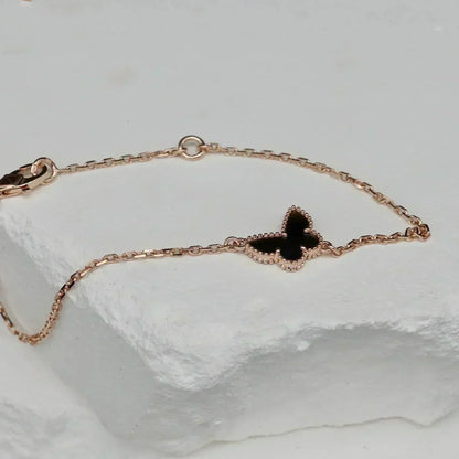 [LUCKY LOVE]BUTTERFLY ONYX  BUTTERFLY BRACELET