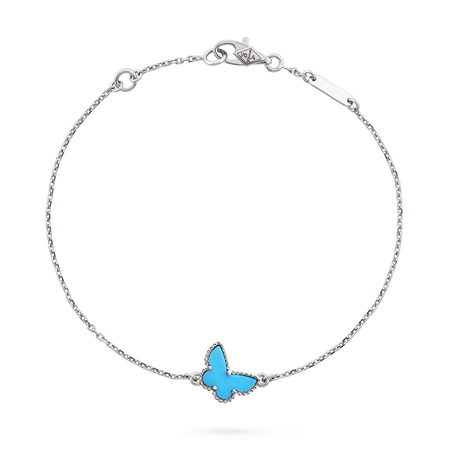 [LUCKY LOVE]BUTTERFLY TURQUOISE BUTTERFLY BRACELET SILVER