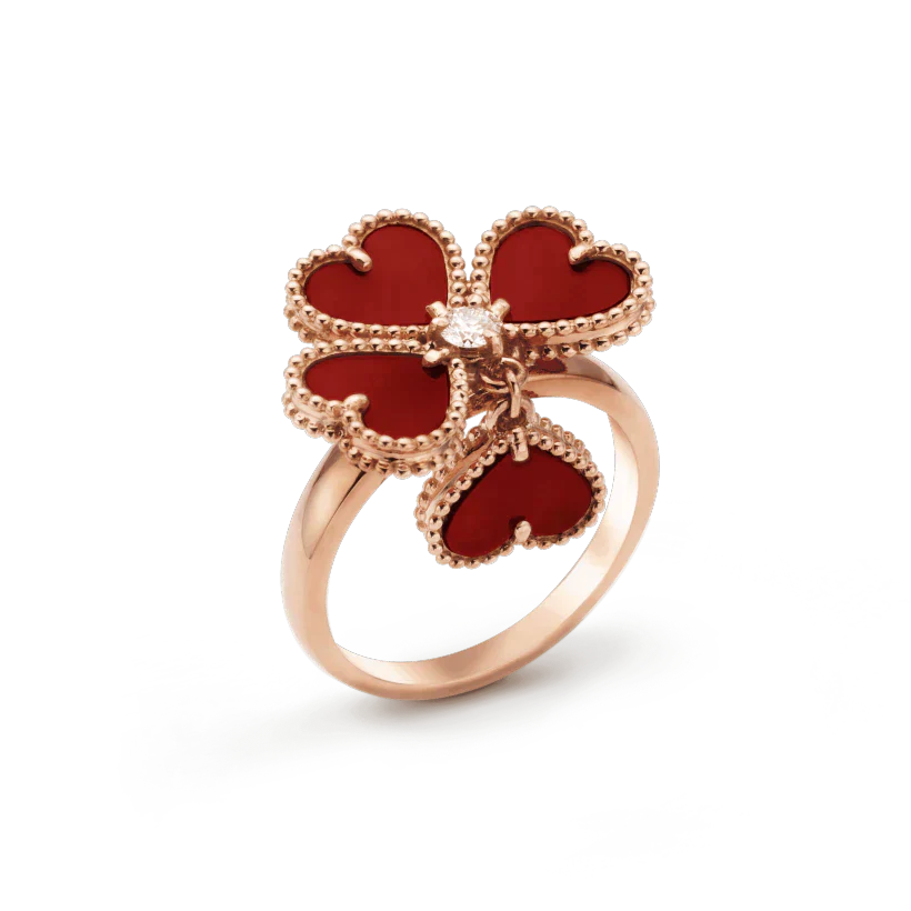 [LUCKY LOVE]SWEET CLOVER CARNELIAN RING