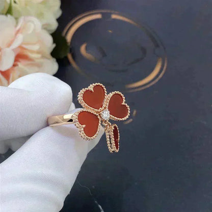 [LUCKY LOVE]SWEET CLOVER CARNELIAN RING