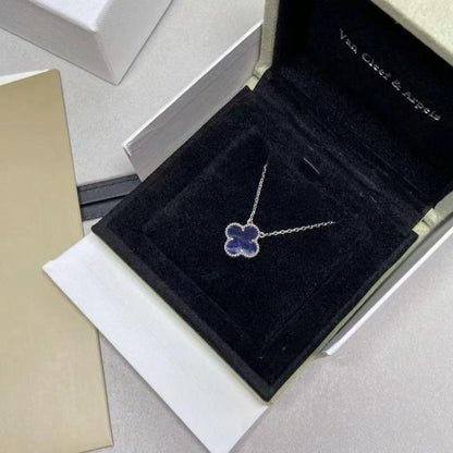 [LUCKY LOVE]CLOVER 15MM PIETERSITE NECKLACE SILVER